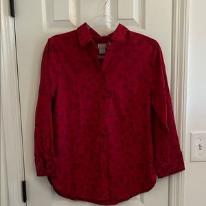 Chico's Red Button Down Women’s Shirt